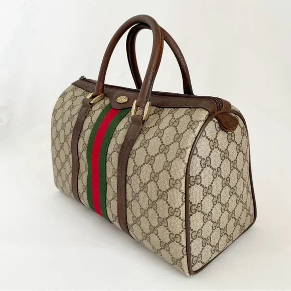 ✨ Vintage Gucci GG Supreme Web Boston Bag - Sherry Line ✨ - Picture 5 of 11
